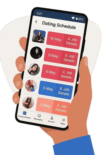 Call Boy App running on smartphone screen